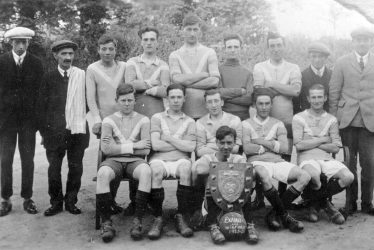 Exhall, nr Alcester.  Exhall and Wixford football team