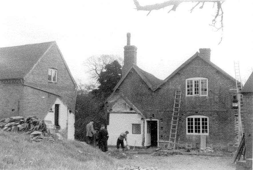 Tan Mill, undergoing restoration, Tanworth in Arden.  1950s |  IMAGE LOCATION: (Warwickshire County Record Office)