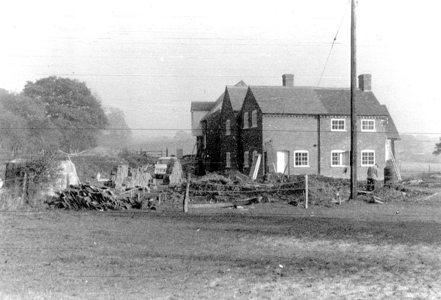 Tan Mill, undergoing restoration and building work. Tanworth in Arden.  1950s |  IMAGE LOCATION: (Warwickshire County Record Office)