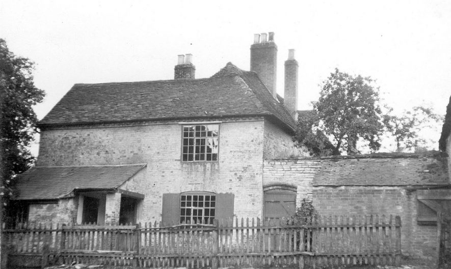 Hathaway Farm, formerly Burman's Farm, Shottery, showing the front of the farmhouse.  1900s |  IMAGE LOCATION: (Warwickshire County Record Office)
