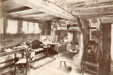 Shottery.  Anne Hathaway's Cottage, the parlour