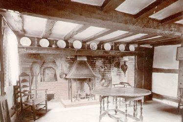 Shottery.  Anne Hathaway's Cottage, the kitchen