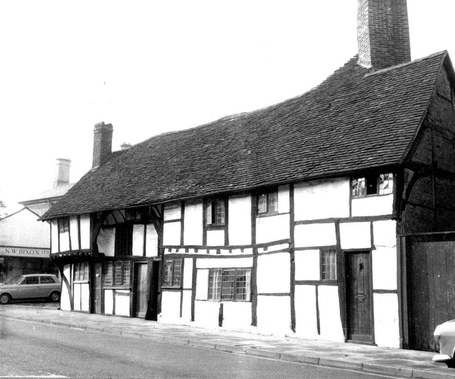 Exterior of 2 Masons Court, Rother Street, Stratford upon Avon.  1966 |  IMAGE LOCATION: (Warwickshire County Record Office)