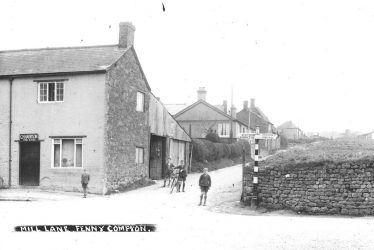 Fenny Compton.  Village street and the butcher's shop