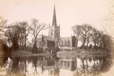 Stratford upon Avon. Holy Trinity Church from the river