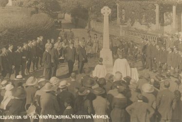 Wootton Wawen.  Dedication of war memorial