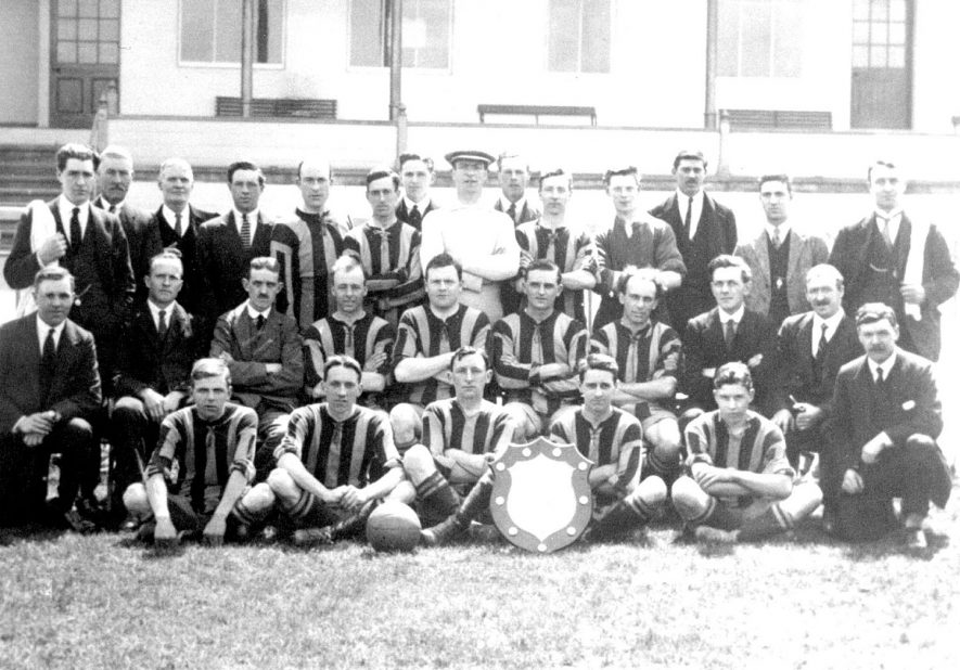 West End United Football Club group photo, Warwick. 1921/22 |  IMAGE LOCATION: (Warwickshire County Record Office)
