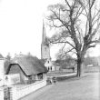Tredington.  Parish Church and thatched building