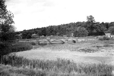 Walton Hall.  Bridge over the lake