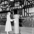 Warwick.  Victorian pillar box in High Street at Westgate