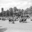 Leamington Spa.  Band in Pump Room gardens