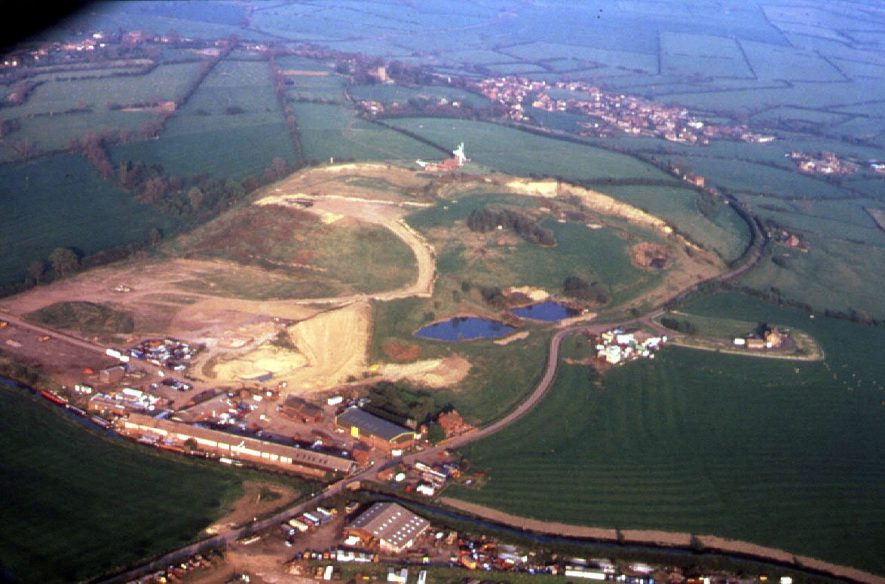 Marlstone rock bed, Middle Lias, Jurassic at Napton Hill Quarry.  1970s |  IMAGE LOCATION: (Warwickshire Museums. Geology)
