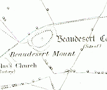 Beaudesert Castle near Henley in Arden on the 1886 Ordnance Survey map | Open