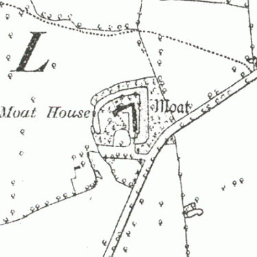 A Medieval moat on the 1890 Ordnance Survey map near Exhall | Open