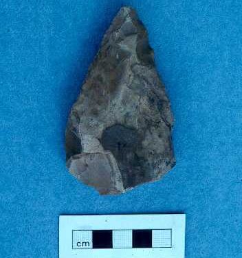 Palaeolithic handaxe found in Warwick.