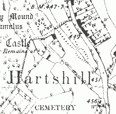 Hartshill Castle on the 1888 Ordnance Survey map | Open