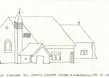 Sketch of the original All Saints Church, Stretton on Dunsmore | Warwickshire County Council