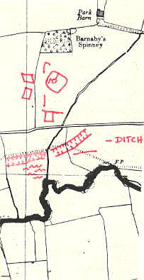 A map showing settlement cropmarks, King's Newnham | Warwickshire County Council