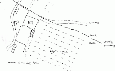 Plan showing a boundary ditch at Wibtoft | Warwickshire County Council
