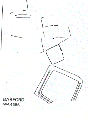 Plan of cropmark enclosures and linear features, Barford | Warwickshire County Council