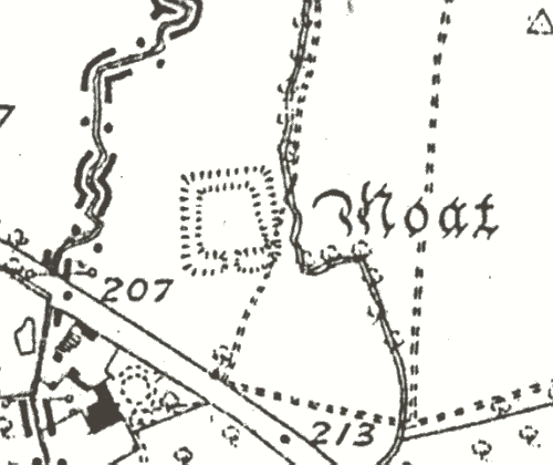 A Medieval moat on the 1884 Ordnance Survey map near Admington, Whitchurch | Open