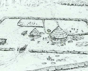 A reconstruction of an Iron Age settlement at Wasperton | Warwickshire County Council