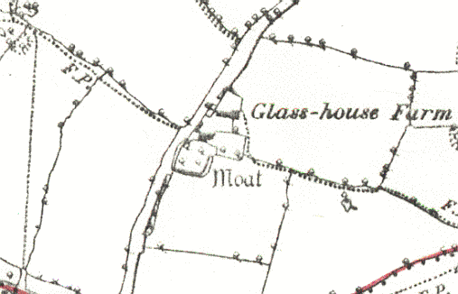 A Medieval moat on the 1886 Ordnance Survey map near Lapworth | Open
