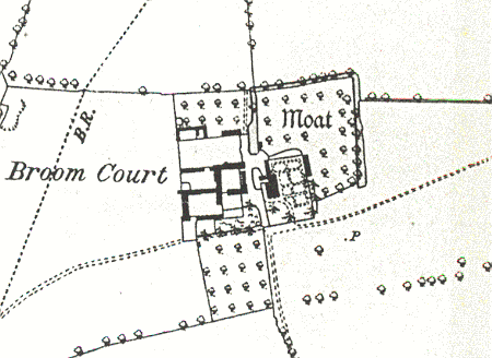 A Medieval moat on the 1886 Ordnance Survey map near Bidford on Avon | Open