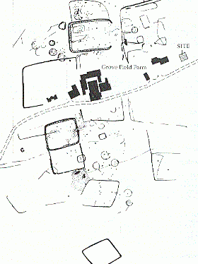 Plan of a possible settlement showing enclosures and pits at Wasperton | Warwickshire County Council