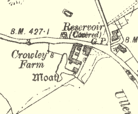 A Medieval moat on the 1906 Ordnance Survey map in Ullenhall | Open
