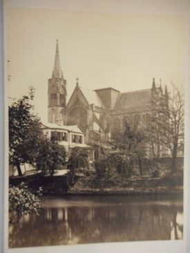 All Saints and the Priory taken from the Jephson Gardens in the 1860s. | Warwickshire County Record Office reference PH473/112