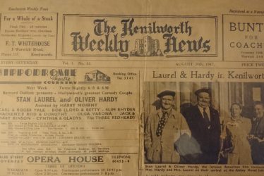 Global Superstars Laurel and Hardy Arrive in Kenilworth