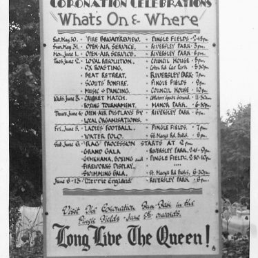 Events in Nuneaton to celebrate Queen's Coronation, 1953. | Image courtesy of Colleen Warren / Nuneaton Memories