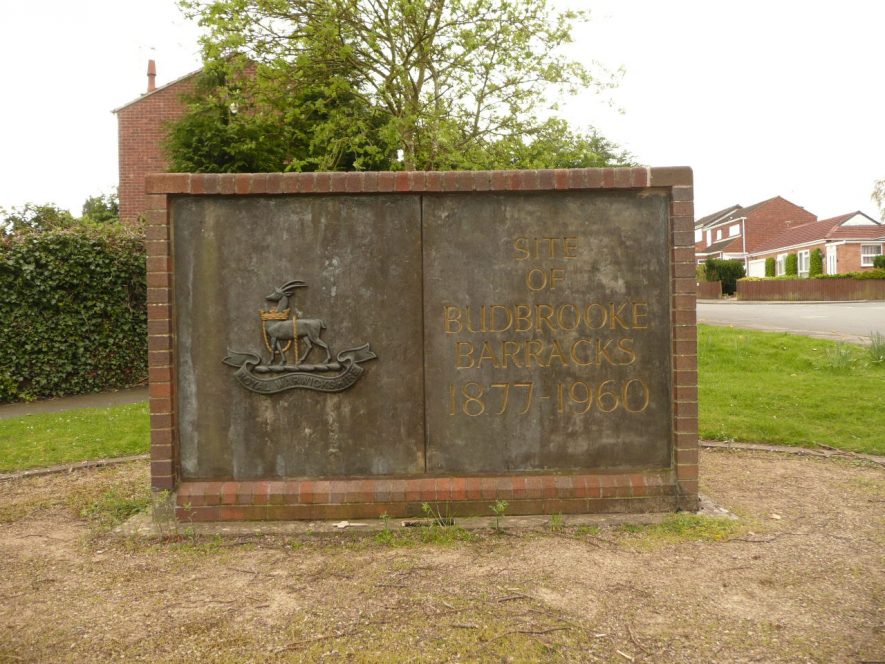 Monument to Budbrooke Barrracks at Hampton Magna. | Image courtesy of William Arnold