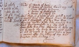 Recipe for the bite of a mad dog from Mary Wise's recipe book, C18th | Warwickshire County Record Office reference CR 341/301 page 140