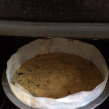 The luncheon cake is in the oven. | Image courtesy of Clare Murdoch