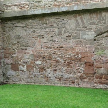 What look like old bricked up doorways in the side wall - I believe one of them originally led to a 14th century chapel. | Image courtesy of Caroline Irwin