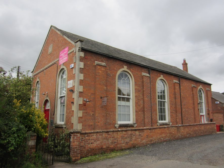 Former Primitive Methodist Chapel, Upper Brailes, 2017, with former Sunday School attached. The plaque above the entrance reads 'PRIMITIVE METHODIST CHAPEL ERECTED A.D. 1863'. It appears on OS maps and in trade directories from 1850-1932 (a former chapel built in 1848 accounting for the earlier entries). It is currently let as offices. | Image courtesy of Anne Langley
