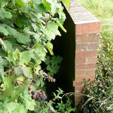 Culvert for the stream that is the modern outlet of the moat where it goes under Bockenden road. | Image courtesy of William Arnold