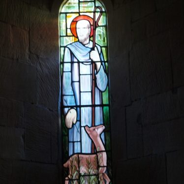 This stained glass window shows a fawn - a symbol of St Giles. | Image courtesy of Caroline Irwin
