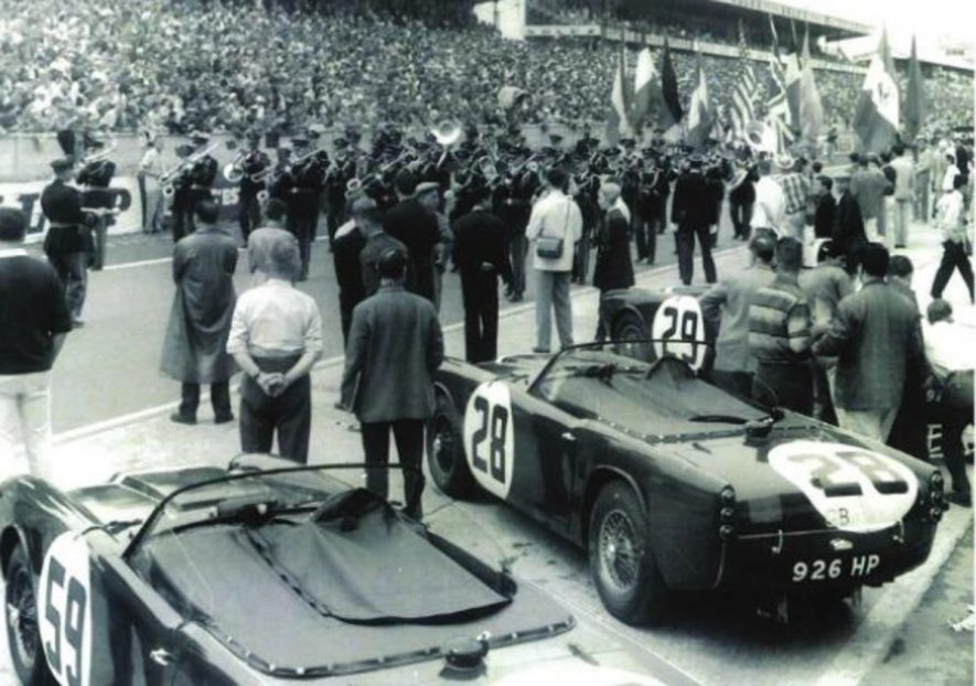 Pre-race ceremonies at Le Mans. | Image courtesy of Dave Gleed / The TR Register