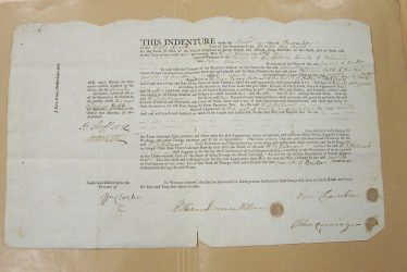 Apprenticeship Indenture From the Parish of Binton