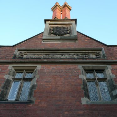Close up of upper storey of one of the almshouses | Image courtesy of William Arnold