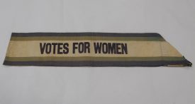 Cicely Lucas's ‘Votes for Women’ sash. | Image courtesy of Sara Wear