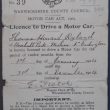 One of the First Driving Licences in Warwickshire