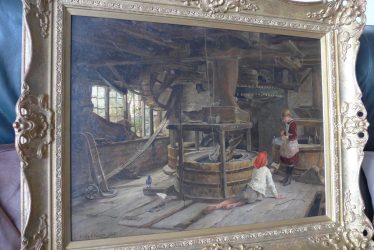 Ryton on Dunsmore. Old Flour Mill, Sidney Currie Painting