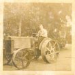 Wroxall. Leonard Bolton Driving an Austin Tractor at Wroxhall Abbey