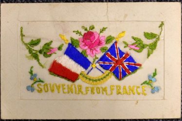 A First World War Embroidered Postcard Sent to Warwick