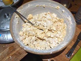 This was the cake mixture after adding the dry and wet ingredients. I had no confidence it would bake well so I added some milk. | Image courtesy of Rebecca Coles