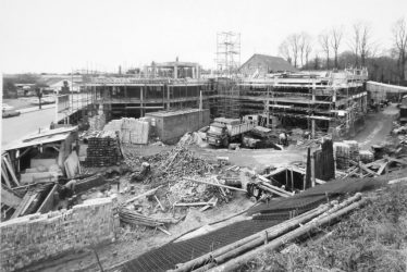 Warwick.  Brooks House, During Construction
